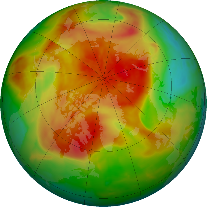 Arctic ozone map for 20 April 2012